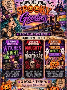 🎃🚂 SHOW ME YOUR SPOOKY GOODIES - 3 DAY SHARE SHOW TRAIN! 👻💜